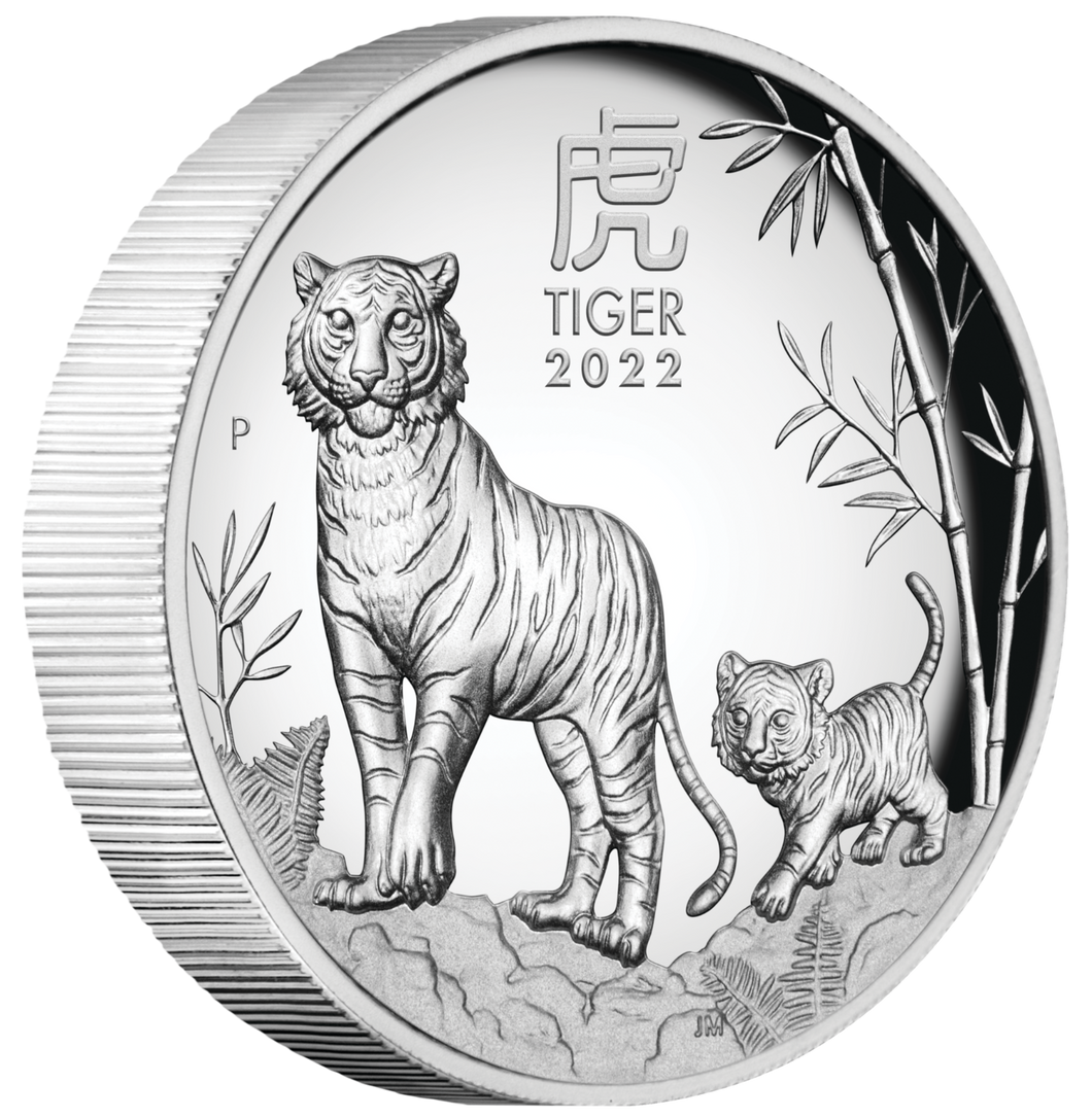 AUSTRALIAN 2022 Lunar Year of the TIGER 1oz $1 Silver HIGH RELIEF COIN Series3