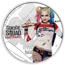 Load image into Gallery viewer, 2019 SUICIDE SQUAD – Harley Quinn $1 1oz .9999 SILVER PROOF COLORIZED COIN
