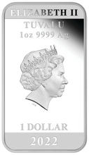Load image into Gallery viewer, 2022 60 YEARS OF BOND 1oz SILVER PROOF RECTANGULAR Colored $1 COIN JAMES 007
