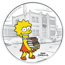 Load image into Gallery viewer, 2019 The Simpsons Lisa Simpson 1oz $1 Silver 99.99% Dollar Proof Coin
