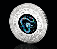 Load image into Gallery viewer, 2024 Australia Opal Series Lunar Year of the Dragon 1oz Silver Proof $1 Coin
