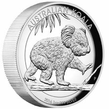 Load image into Gallery viewer, 2016 High Relief Australian Kookaburra Kangaroo Koala Proof Silver 3-Coin Set
