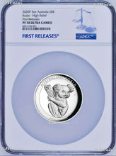 Load image into Gallery viewer, 500 Mintage 2020 P Australia HIGH RELIEF 5oz Silver Koala $8 Coin NGC PF70 FR
