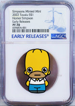 Load image into Gallery viewer, 2022 Simpsons HOMER 2nd in Minted Mini Series 1oz Silver $1 Coin NGC PF70 ER
