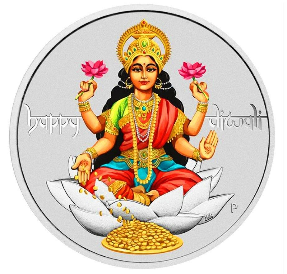 2017 Tuvalu Diwali Festival 1oz .9999 Silver $1 Coin Mint-Sold-Out