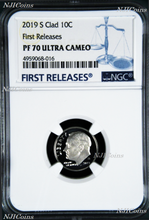 Load image into Gallery viewer, 2019 S Proof 10C Clad Dime NGC PF70 ULTRA CAMEO Roosevelt BU FR
