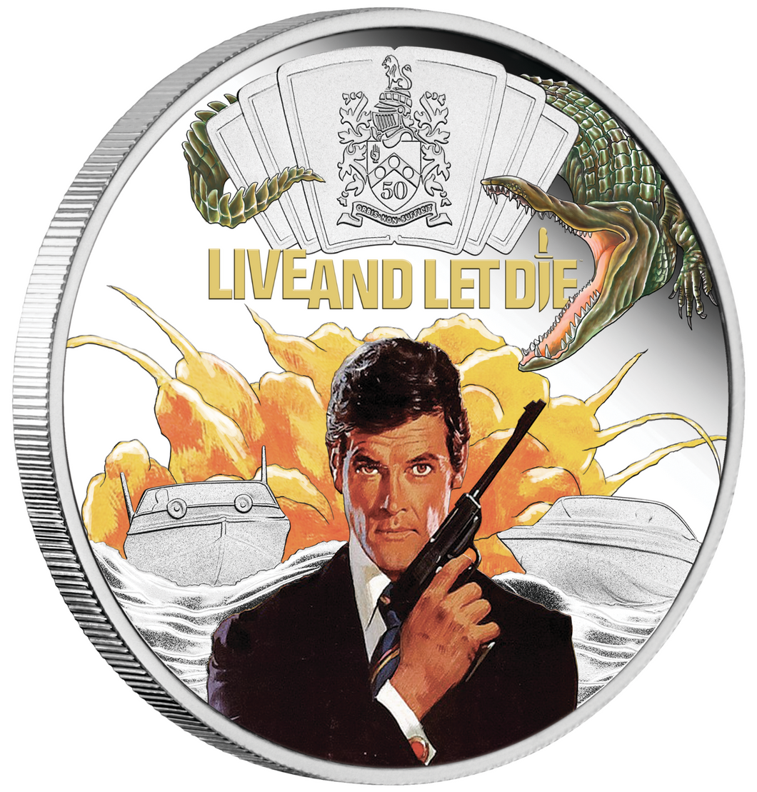 JAMES BOND 007 LIVE AND LET DIE 2023 1oz SILVER PROOF Colored $1 COIN