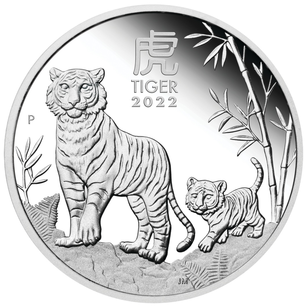 2022 Australia PROOF Lunar Year of the Tiger 1oz Silver $1 Coin Series3