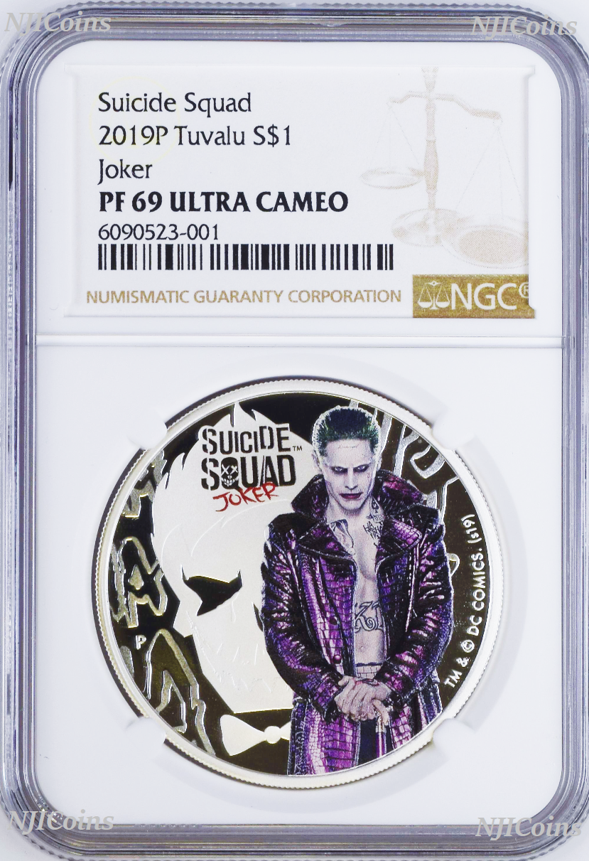 2019 Suicide Squad - Joker Proof $1 1oz Silver COIN NGC PF 69 Brown Label