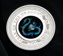 Load image into Gallery viewer, 2024 Australia Opal Series Lunar Year of the Dragon 1oz Silver Proof $1 Coin
