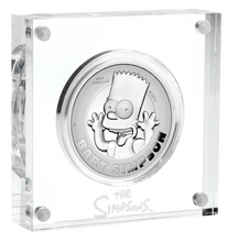 Load image into Gallery viewer, 2021 Bart Simpson 2oz .9999 SILVER PROOF HIGH RELIEF $2 COIN 3000 Mintage ONLY
